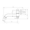 Излив для ванны BelBagno Ancona ANCONA-BCA-CRM с дивертором хром