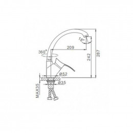 Смеситель для кухни Frap F4101-2 хром