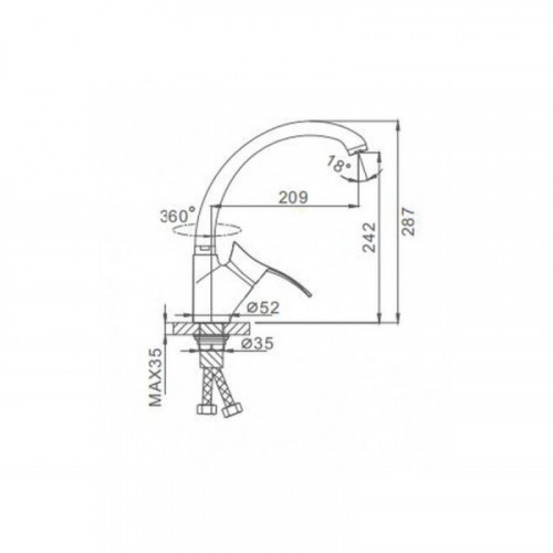 Смеситель для кухни Frap F4101-2 хром