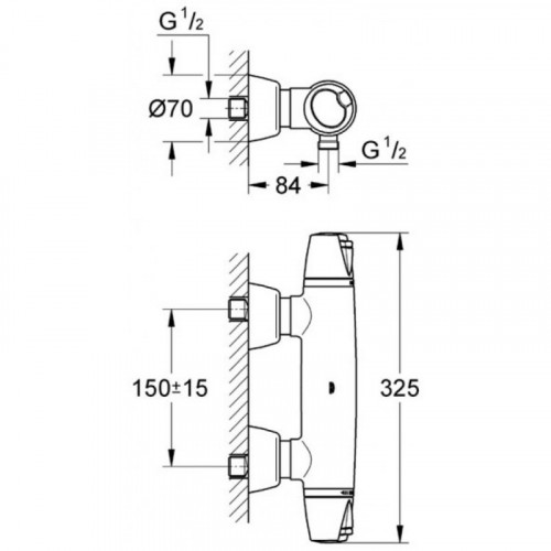 Термостат для душа Grohe Grohtherm 3000 34179000