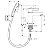 Смеситель для раковины Hansgrohe Metris S 31160000 с гигиеническим душем