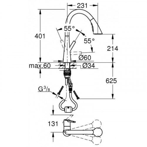 Смеситель для кухни Grohe Zedra 32294002