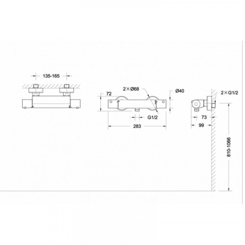 Термостат для душа Bravat Stream F93984C-01B