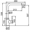 Смеситель для кухни Ledeme L74155-3 сатин