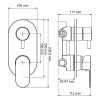 Смеситель для ванны и душа WasserKRAFT Dinkel 5871