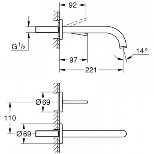 Смеситель для раковины Grohe Atrio New 19918003