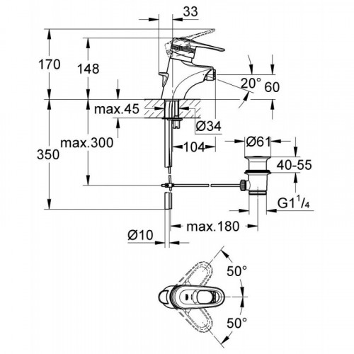 Смеситель для биде Grohe Europlus 33241000