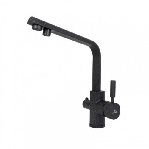 Смеситель для кухни Kaiser Decor 40144-12 под фильтр черный мрамор