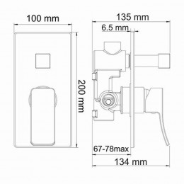 WasserKRAFT Exter 1641 Смеситель для ванны и душа
