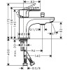 Смеситель для ванны c душем Hansgrohe Rebris E 72437000, хром