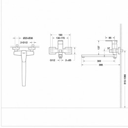 Смеситель универсальный Bravat Riffle F672106C-L