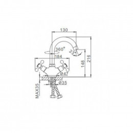 Смеситель для раковины Frap F1319 хром