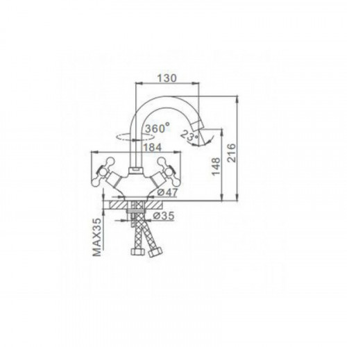Смеситель для раковины Frap F1319 хром