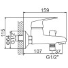 Смеситель для ванны Ledeme L3016 хром