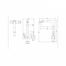 Смеситель для кухни с подключением питьевой воды Bravat Palace F729261CP-RUS