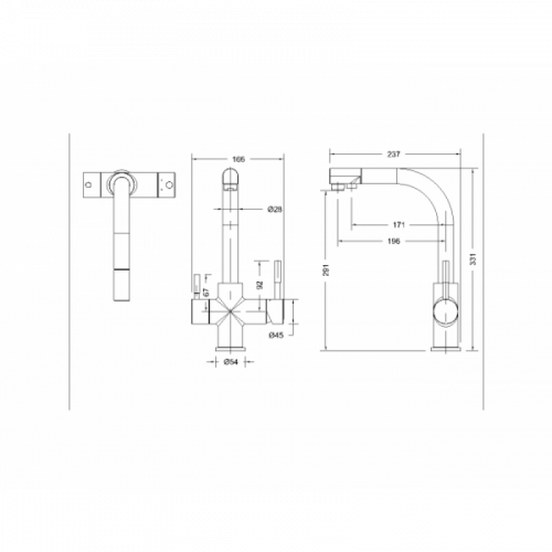 Смеситель для кухни с подключением питьевой воды Bravat Palace F729261CP-RUS