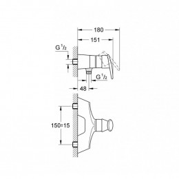 Смеситель для душа Grohe Taron 33598NB0