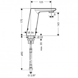 Смеситель Hansgrohe Metris S 31100000 для раковины, сенсорный