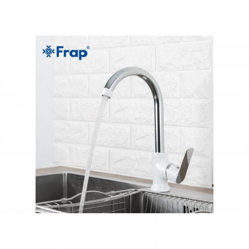 Смеситель для кухни Frap F4031 белый/хром