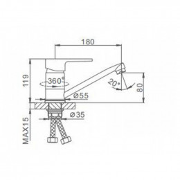 Смеситель для кухни Frap F4530-4 бронза