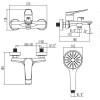 Смеситель для ванны Lemark Bronx LM3714GM графит