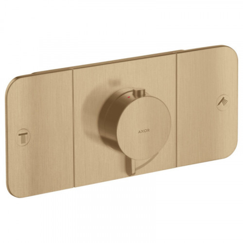 Смеситель для душа Hansgrohe Axor One 45712140 с термостатом бронза