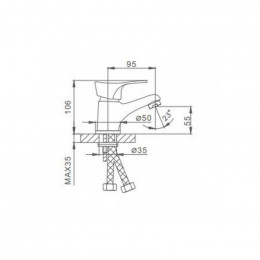 Смеситель для раковины Frap F1014-B хром