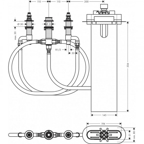 Скрытая часть Hansgrohe 13440180