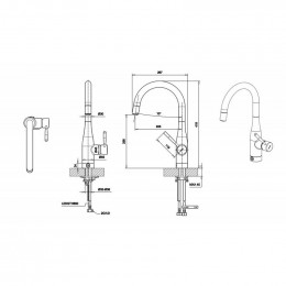 Смеситель для кухни с функцией озонирования воды Bravat Miranda F7164208CP-2-ENG