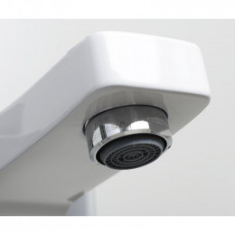 Смеситель WasserKRAFT ALLER 1061WHITE для ванны и душа с коротким изливом, комбинированное покрытие