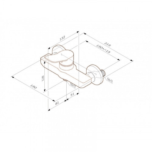 Смеситель для душа Am.Pm X-Joy F85A20033 белый