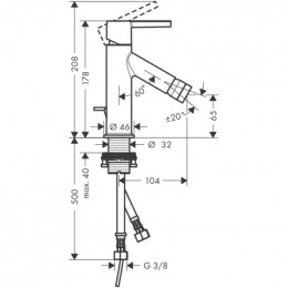Смеситель для биде Hansgrohe Axor Starck AX 10 214 990 полированное золото