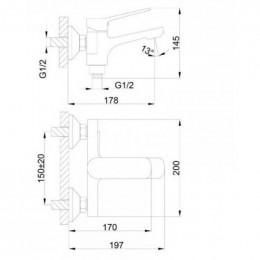 Смеситель для ванны Frap F3262 черный