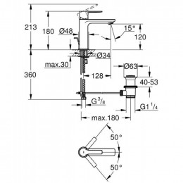 Смеситель для раковины Grohe Lineare New 32114001