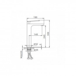 Смеситель для раковины Frap F1052-56 белый/хром