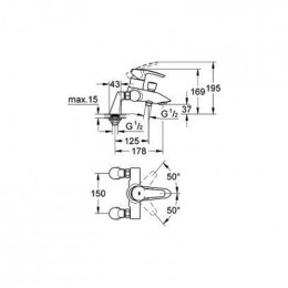 Смеситель для ванны Grohe Eurostyle 33612000