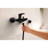 Смеситель для ванны Hansgrohe Rebris S 72440670 черный матовый
