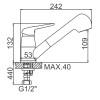 Смеситель для кухни Ledeme L6048 хром