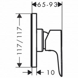 Смеситель Hansgrohe Talis E Highflow 71764000 для душа