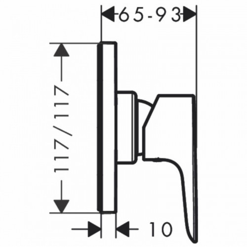 Смеситель Hansgrohe Talis E Highflow 71764000 для душа