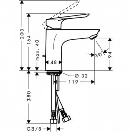 Смеситель для раковины Hansgrohe Logis E 71161000