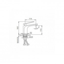 Смеситель для раковины Frap F1057 черный/хром