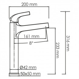 WasserKRAFT Sauer 7103H Смеситель для раковины