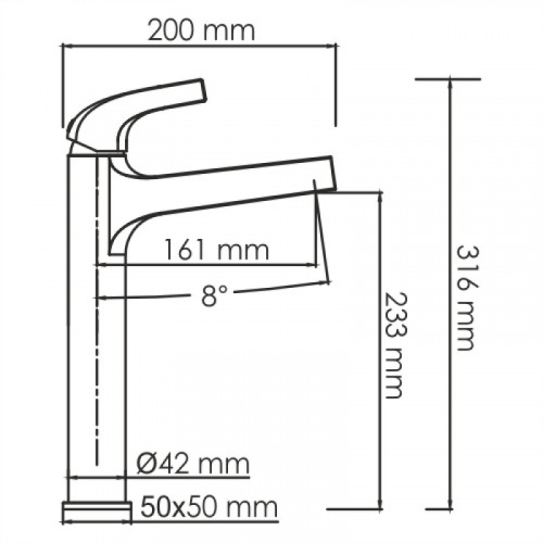 WasserKRAFT Sauer 7103H Смеситель для раковины