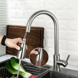 Смеситель с выдвижной лейкой для кухни Frap F60899-1