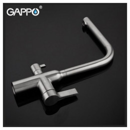 Смеситель для кухни Gappo G4399-4 со встроенным фильтром сатин