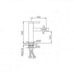 Смеситель для раковины Frap F1052-14 белый/хром