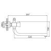 Смеситель для ванны Ledeme L2587 хром