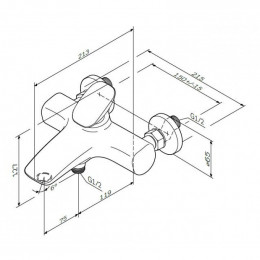 Смеситель для ванны AM.PM Spirit V 2.0 F70A10000 хром