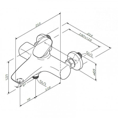 Смеситель для ванны AM.PM Spirit V 2.0 F70A10000 хром